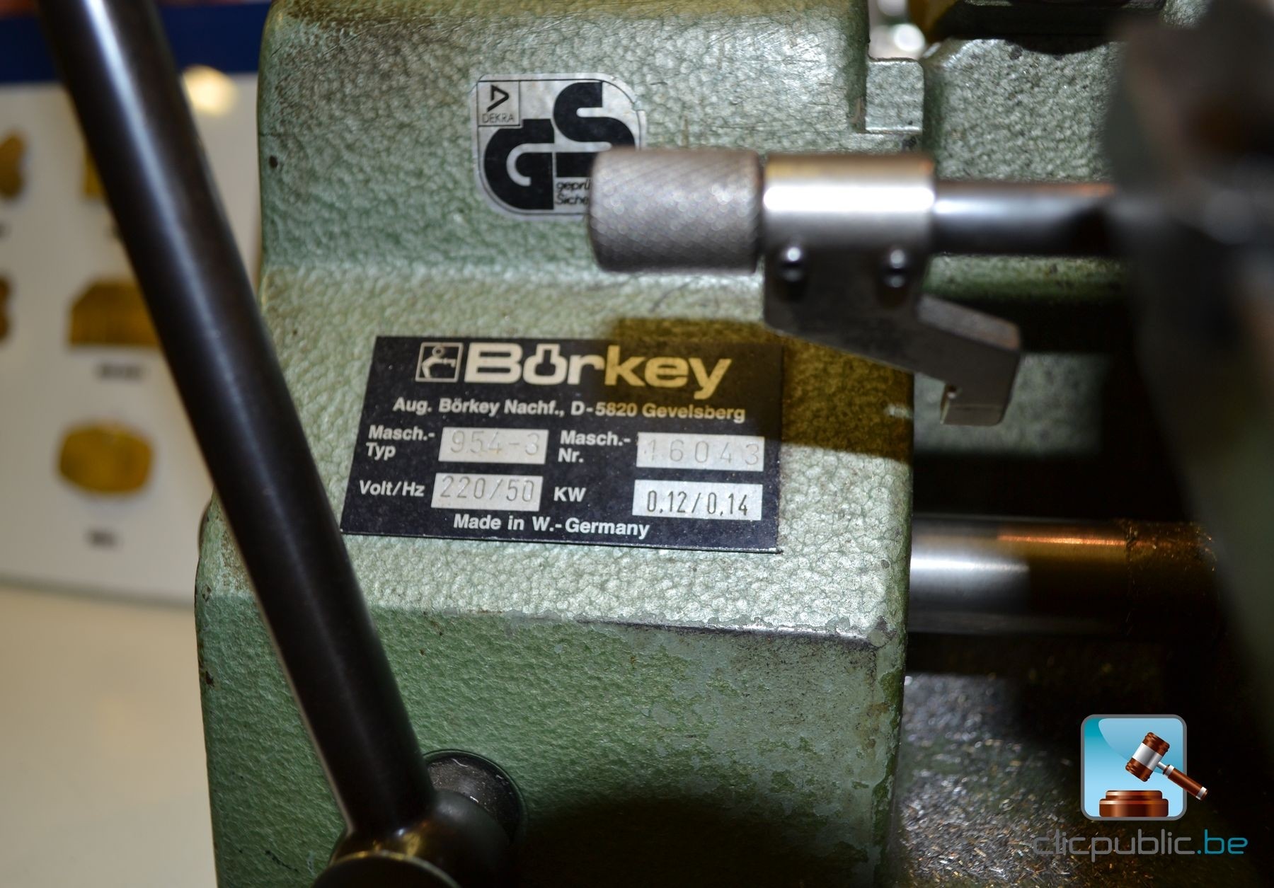 Machine à clefs BORKEY 954-3 (Ref. 11) - Clicpublic.be, les ventes ...