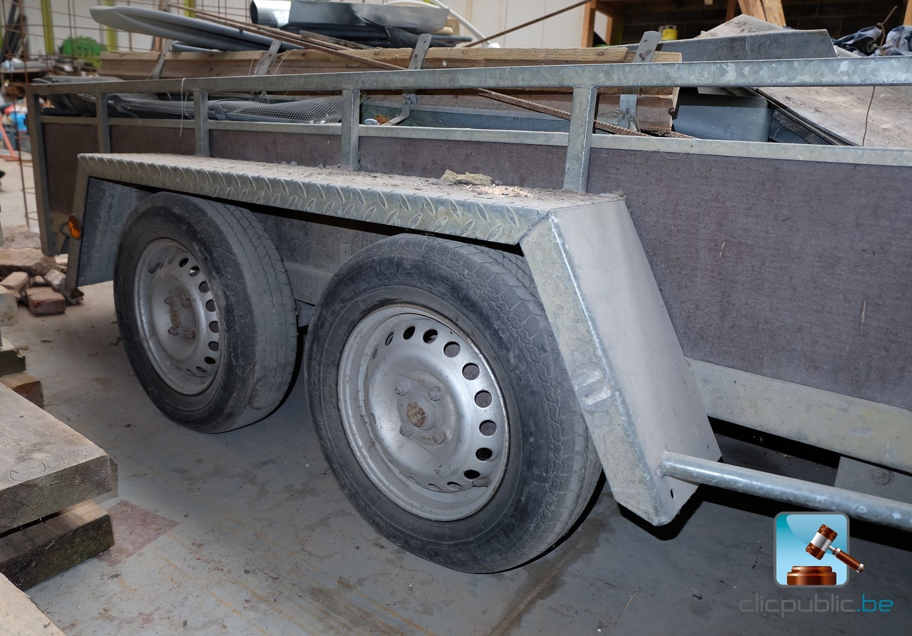Remorque double essieu BW TRAILERS et timon WAP (ref. 41) - Clicpublic ...