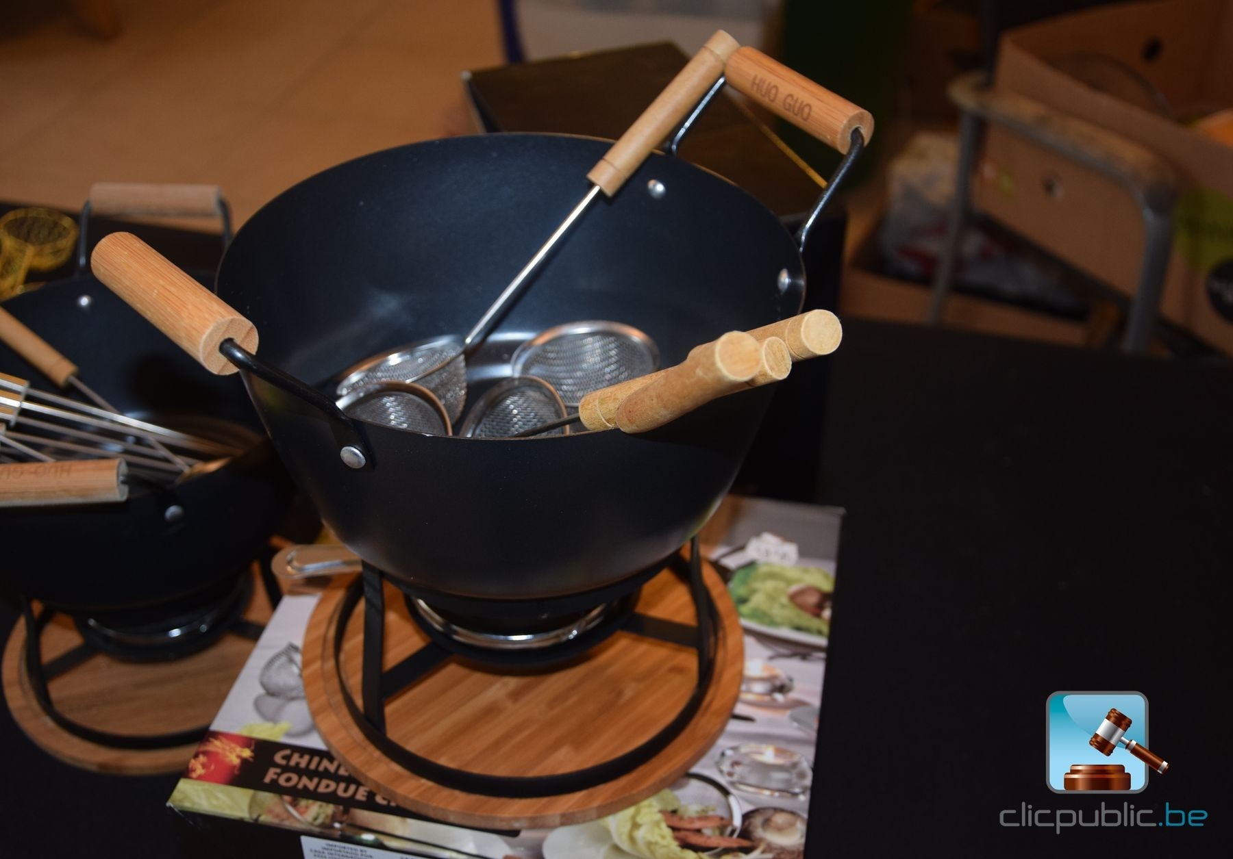 Ustensiles de cuisine 4 caquelons à fondue chinoise + accessoires