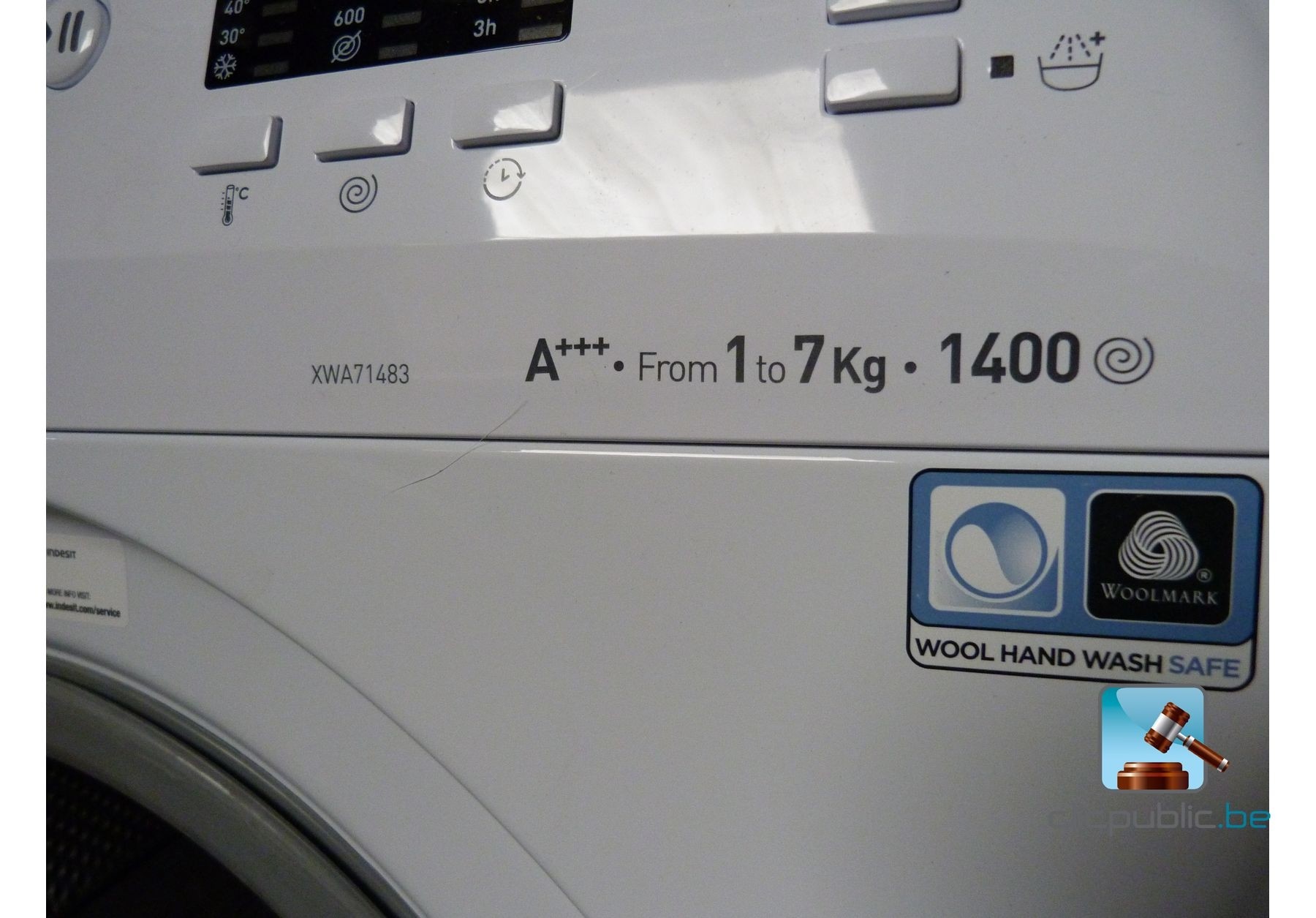 uit diefstal Generator Wasmachine INDESIT XWA 71483 XWEU de classe A+++ (ref. 36) - Clicpublic.be,  openbare verkopen in één klik.