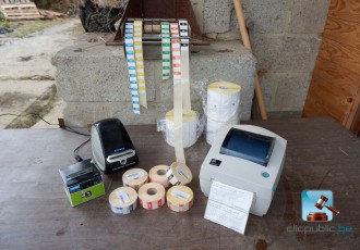 Satz Etikettendrucker