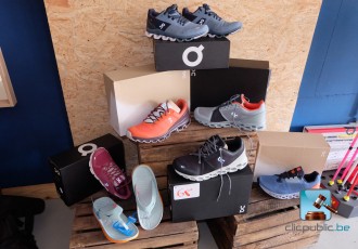 Set of running shoes