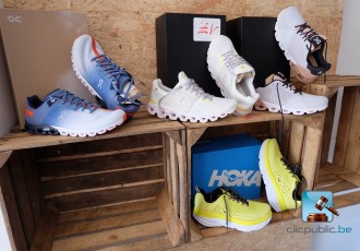 Set of running shoes