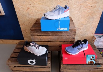 Set of running shoes