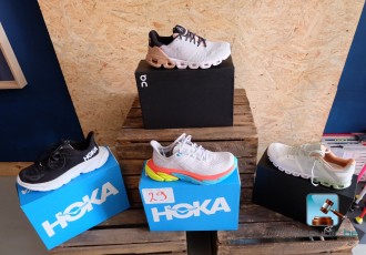 Set of running shoes