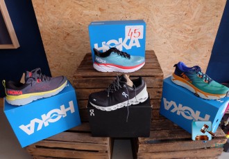 Set of running shoes