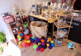 Set van cosmetische producten met meubilair