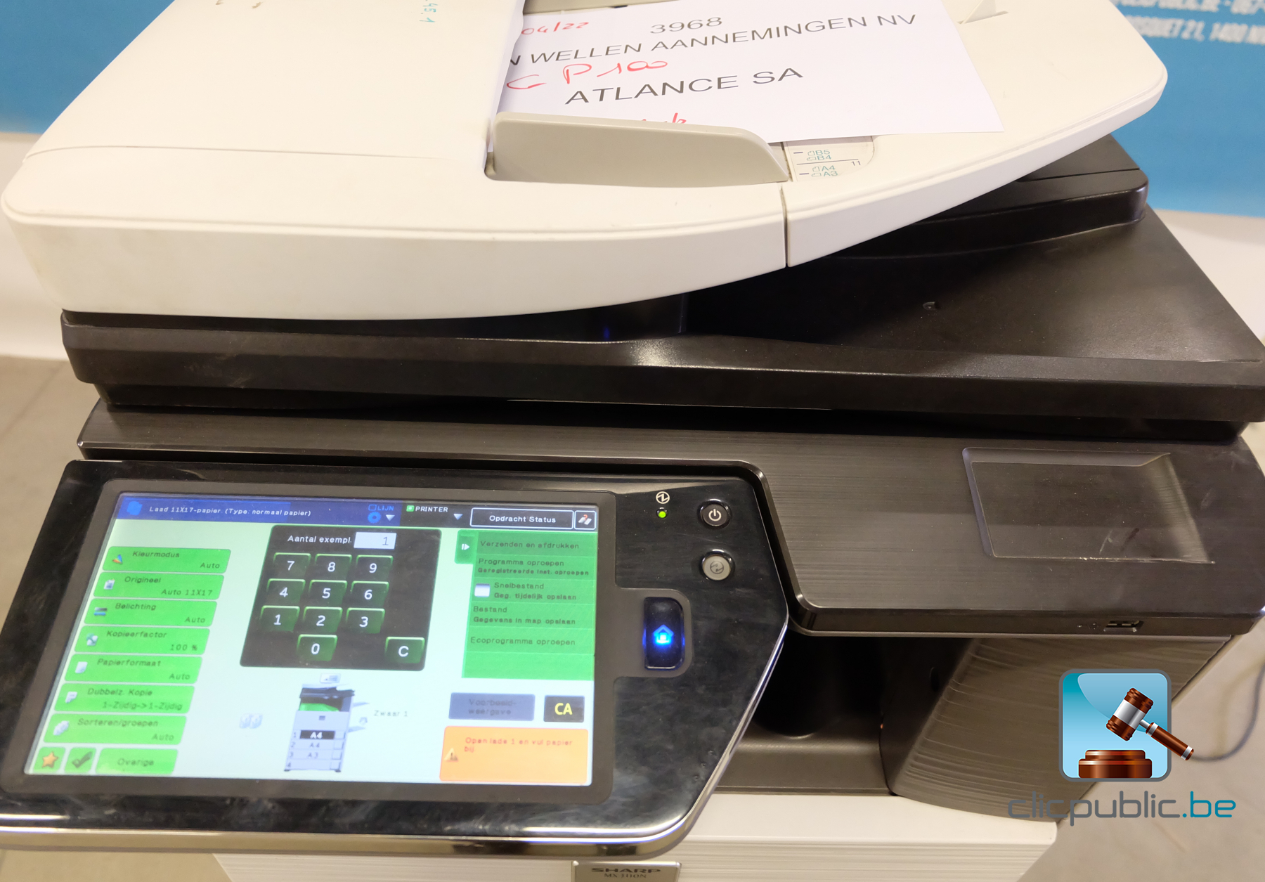 Copieur SHARP - Clicpublic.be, les ventes publiques en 1 clic.